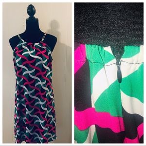 KAARI BLUE MULTICOLORED SUNDRESS. SIZE MEDIUM